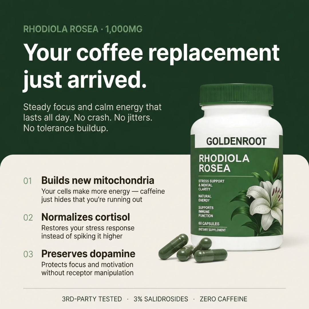 Rhodiola Rosea Capsules (1,000 mg)‎‎ ‎ ‎ ‎